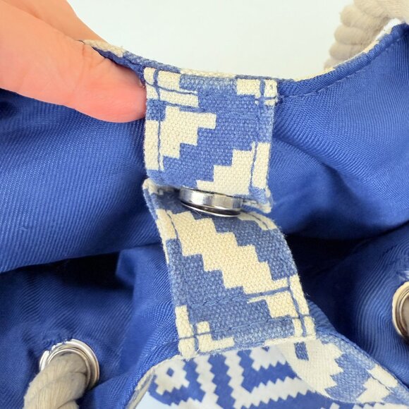 Summer & Rose Woven Rope-Handle Canvas Tote Bag - Picture 5 of 7